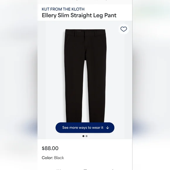 Kut From the Kloth 0P Ellery Slim Sraight Pants - Picture 7 of 7